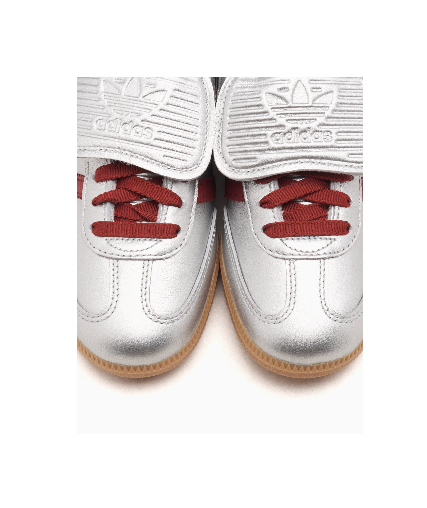 Adidas Originals Samba Lt Sneakers In Silver Leather In White