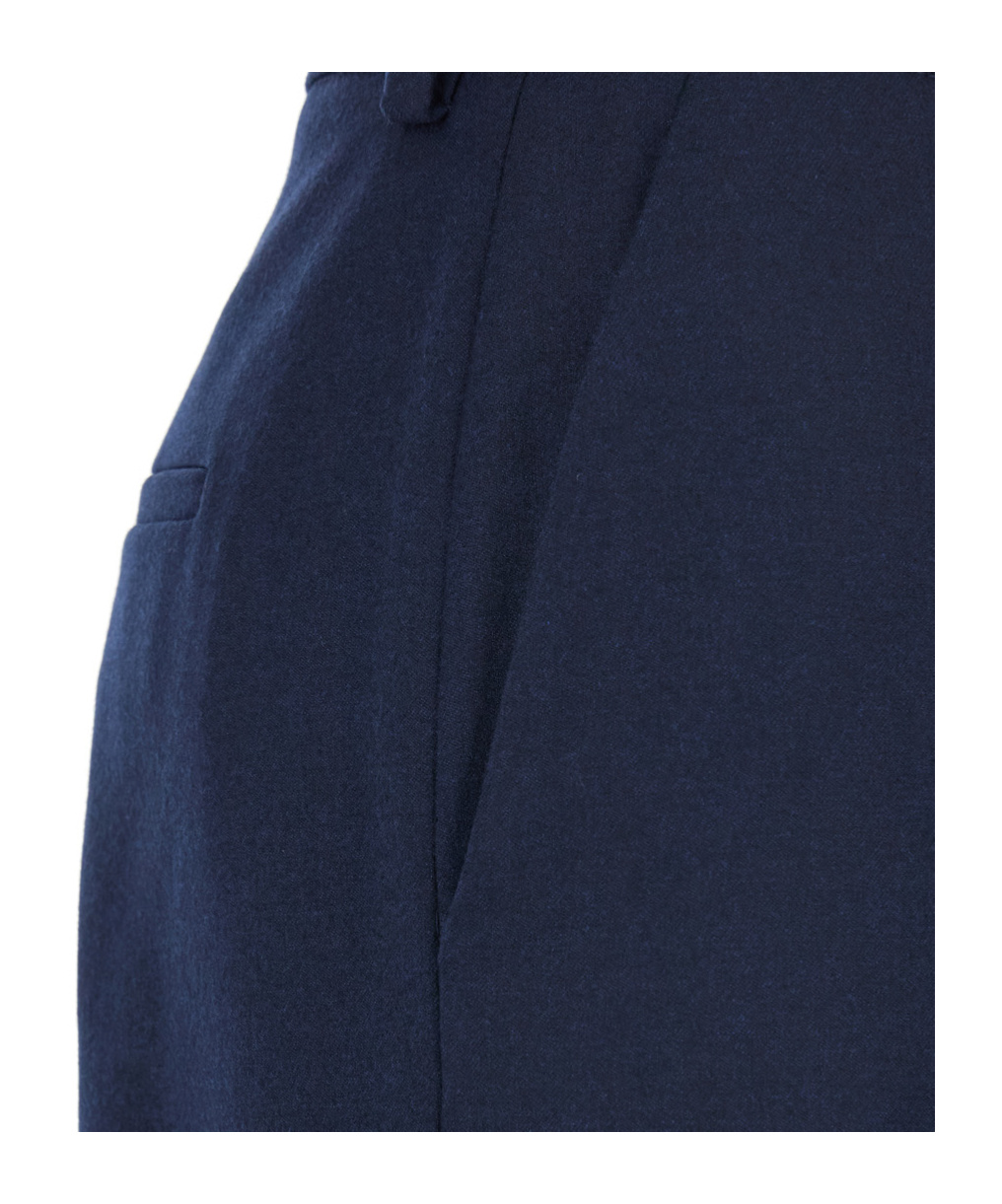 Antonelli Pleated Zipper Casual Pants In Blue