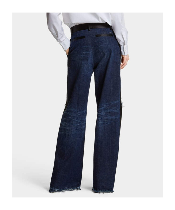 Shop Dsquared2 Wide-leg Jeans In Blue