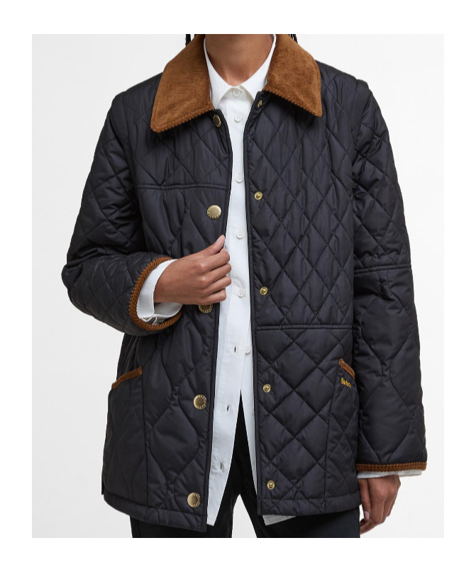 Barbour Lorrie Quilted Jacket In Blue