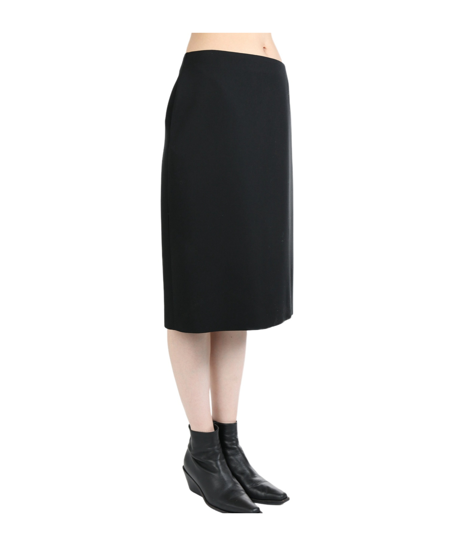 The Row Low-rise Midi Skirt In Black