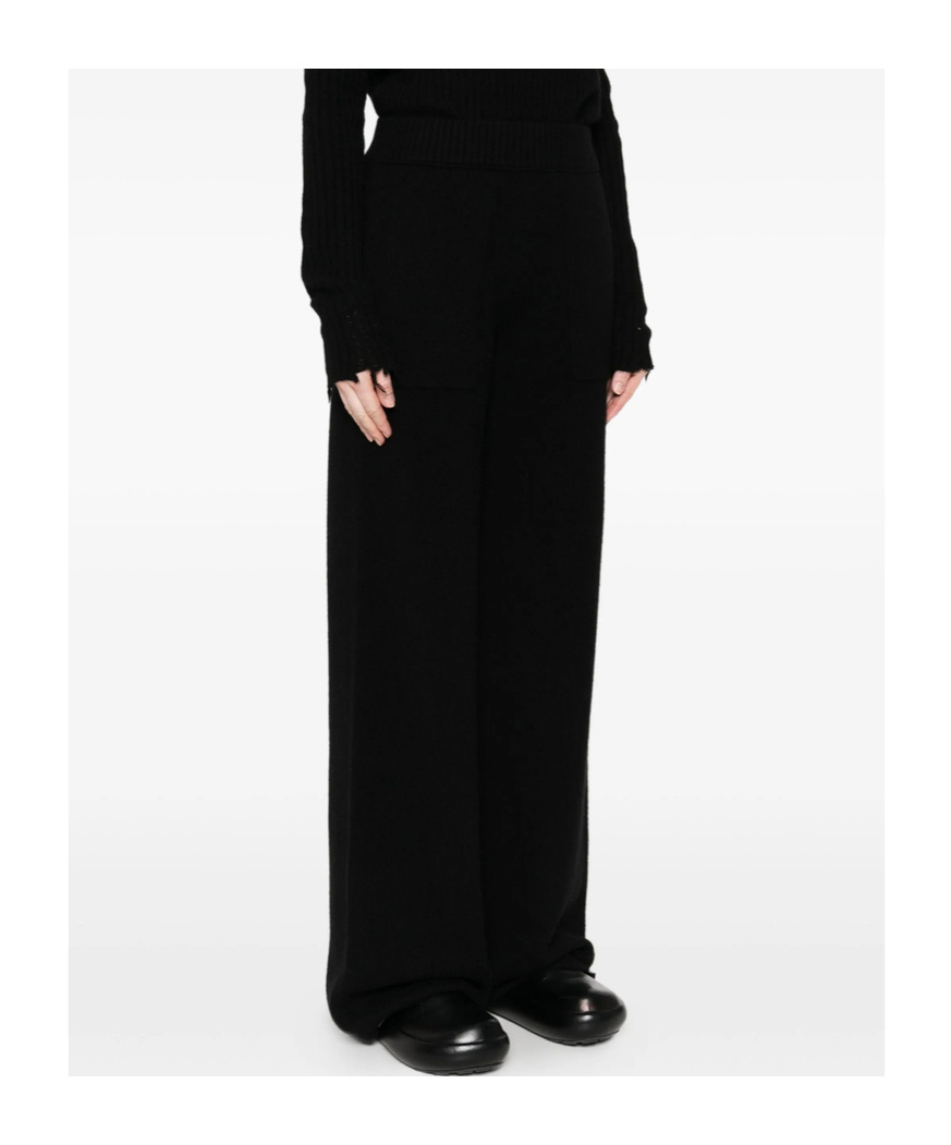 Uma Wang Elastic Waist Casual Pants In Black