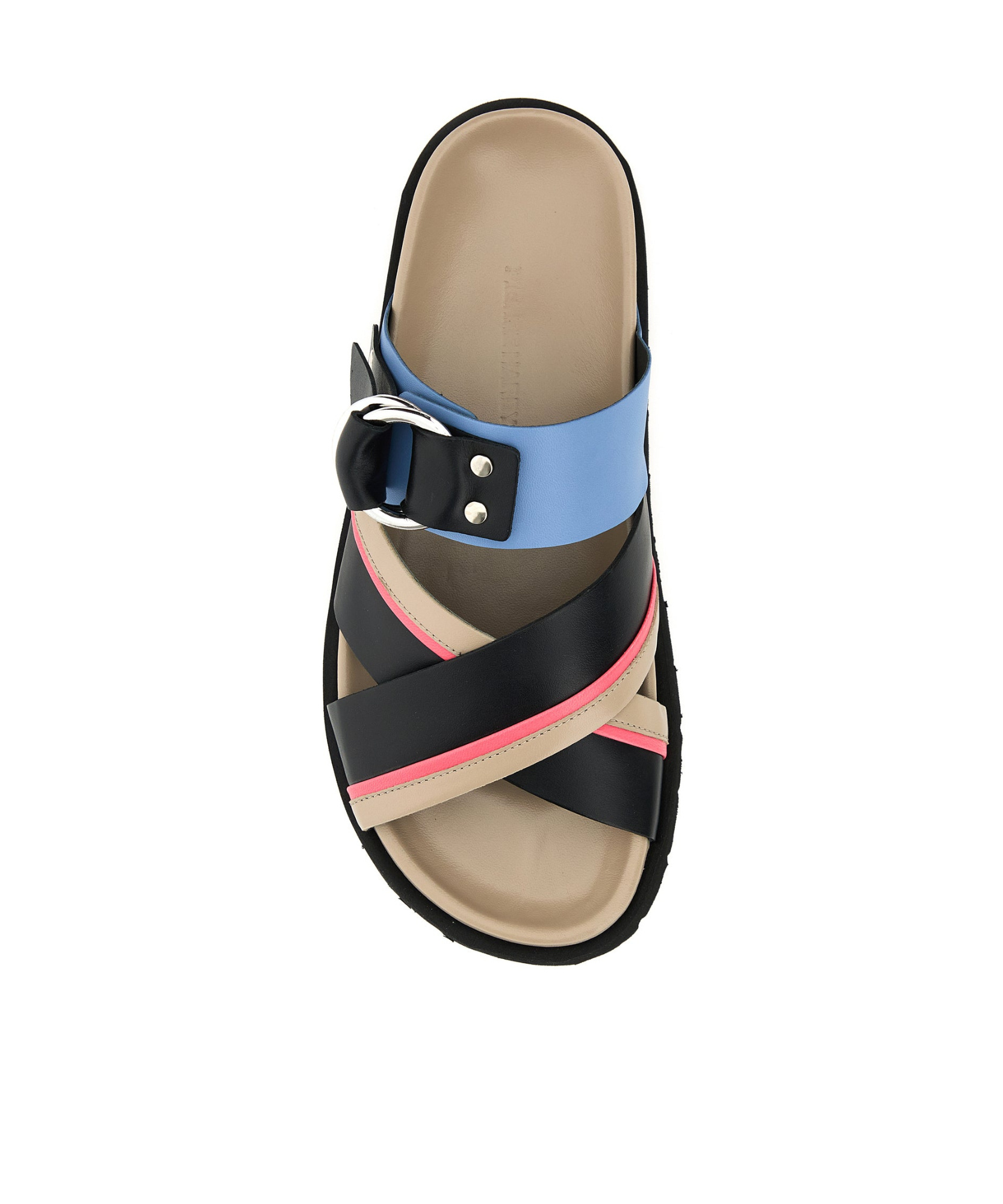 PIERRE HARDY LEATHER CROSS RIDER SANDALS