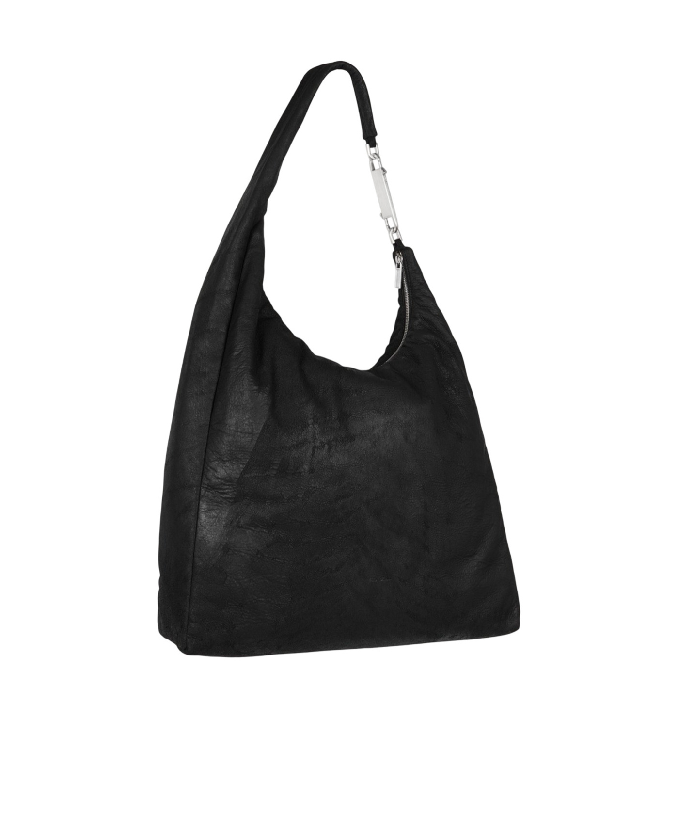 Rick Owens Zip-open Shoulder Bag In Black