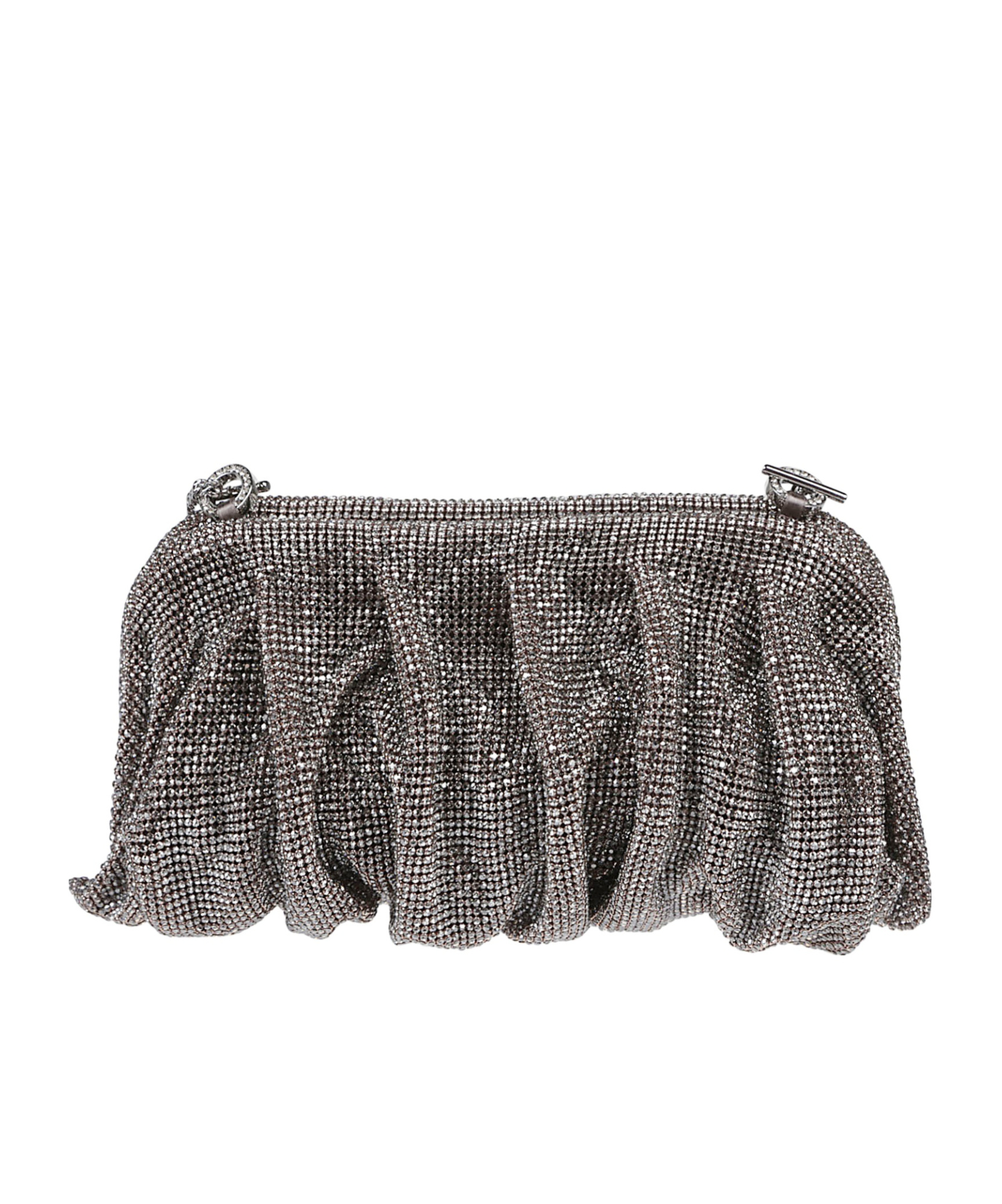 Benedetta Bruzziches Crystal Embellished Clutch In Black