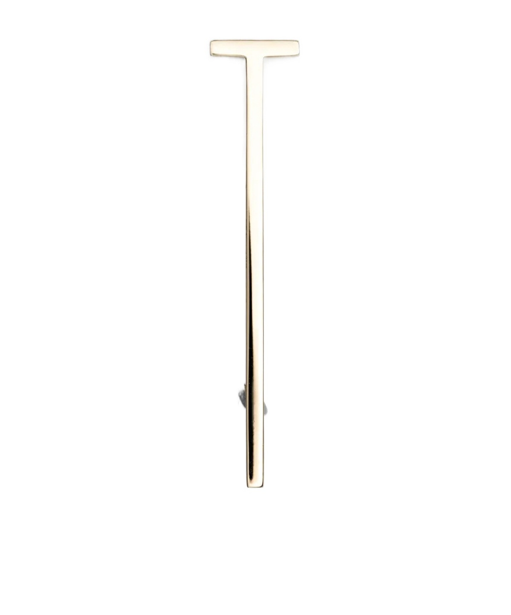 Tom Ford T-shaped Brooch In Gold