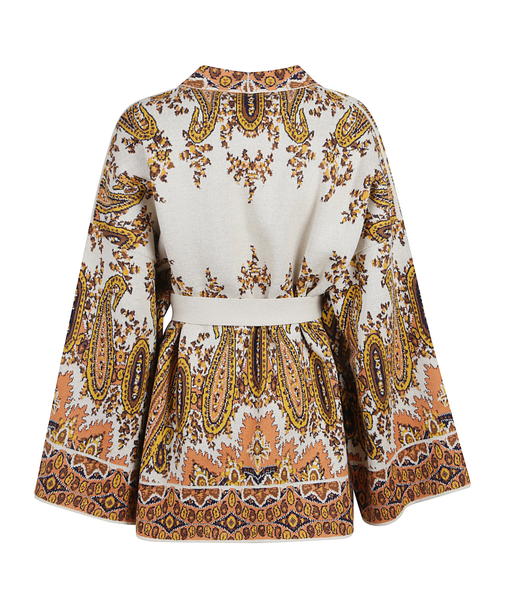 Etro Long-sleeved Knitted Cardigan In Brown