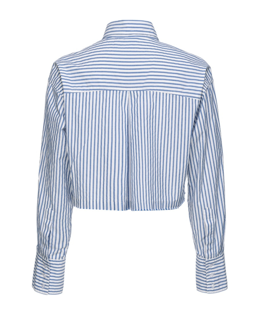 Pinko Striped Short Shirt In White
