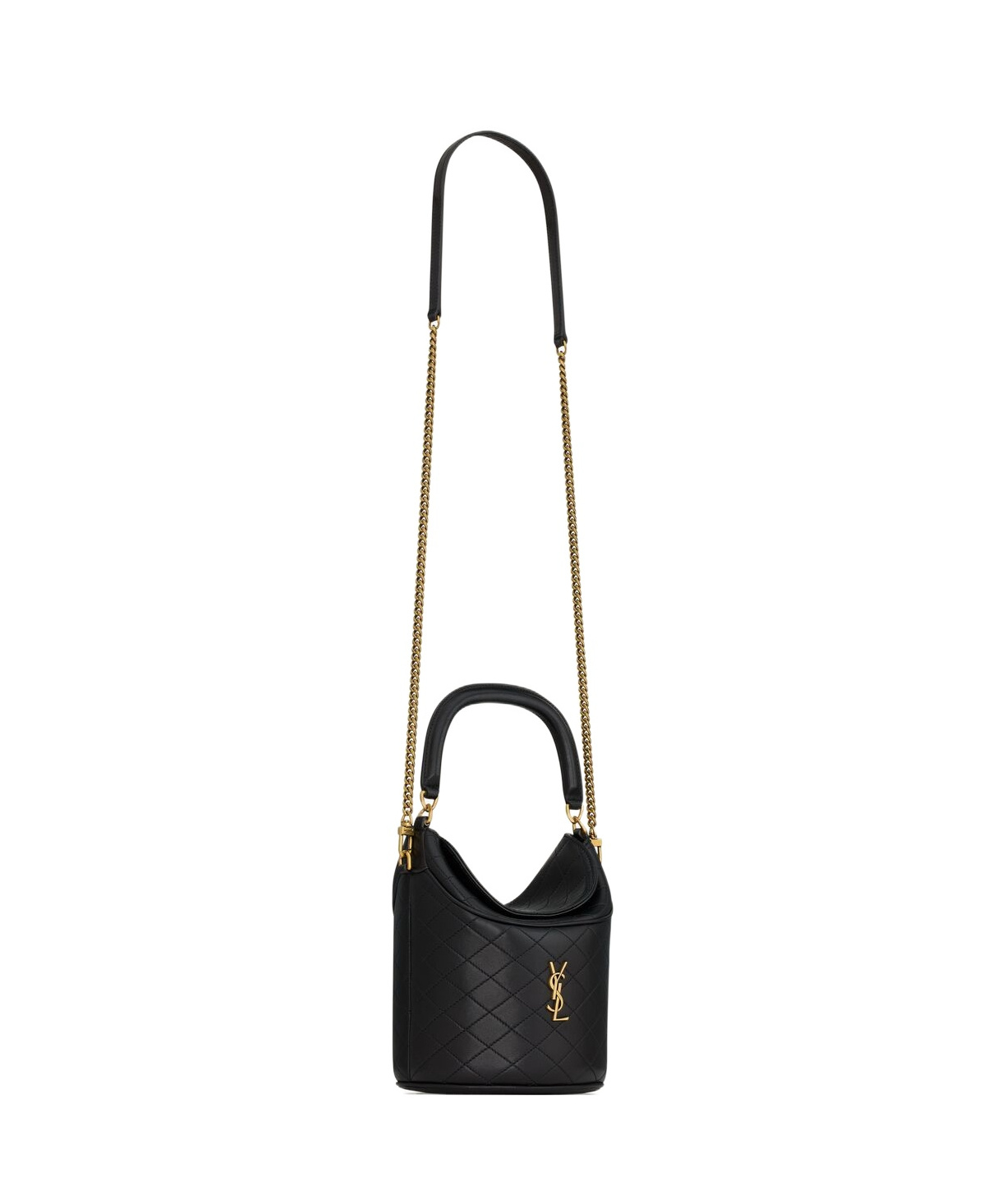 Saint Laurent Gaby Bucket Bag In Black