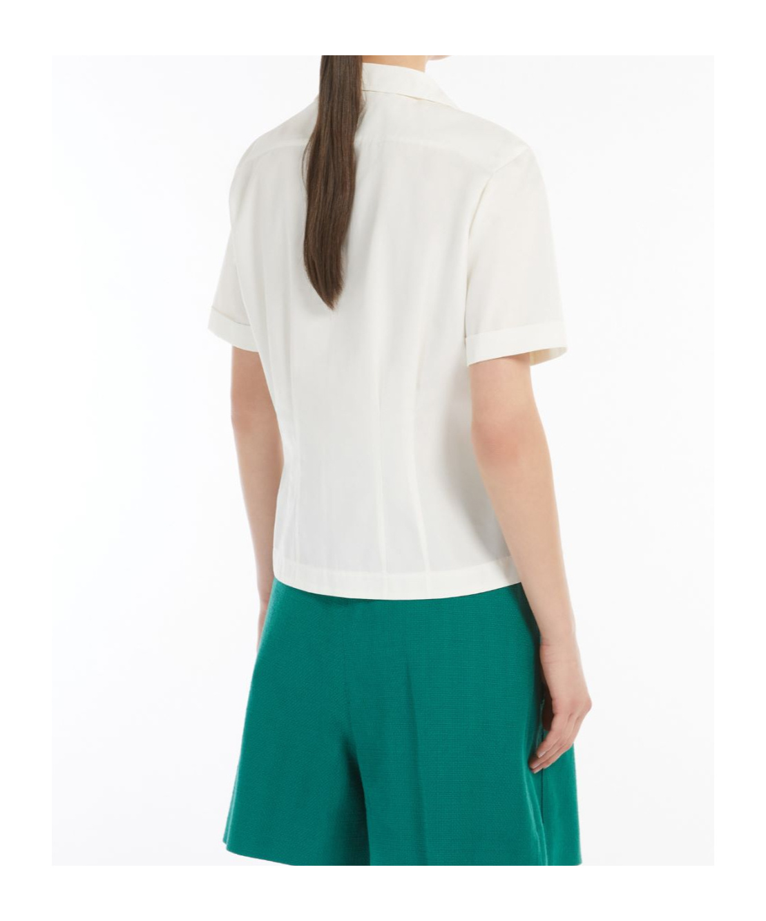 Weekend Max Mara Button-up Short-sleeved Top In White