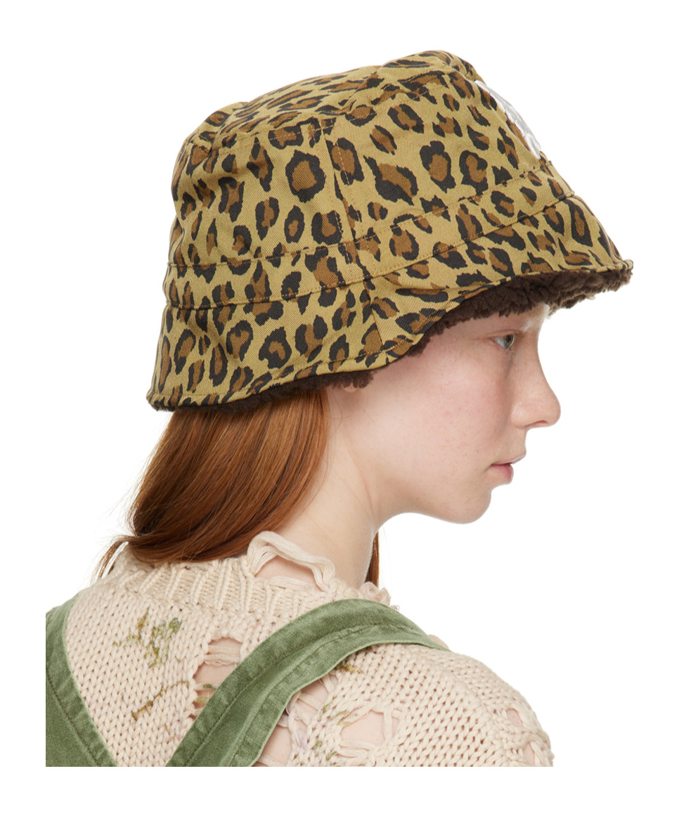 R13 Embroidered-logo Detail Bucket Hat In Brown