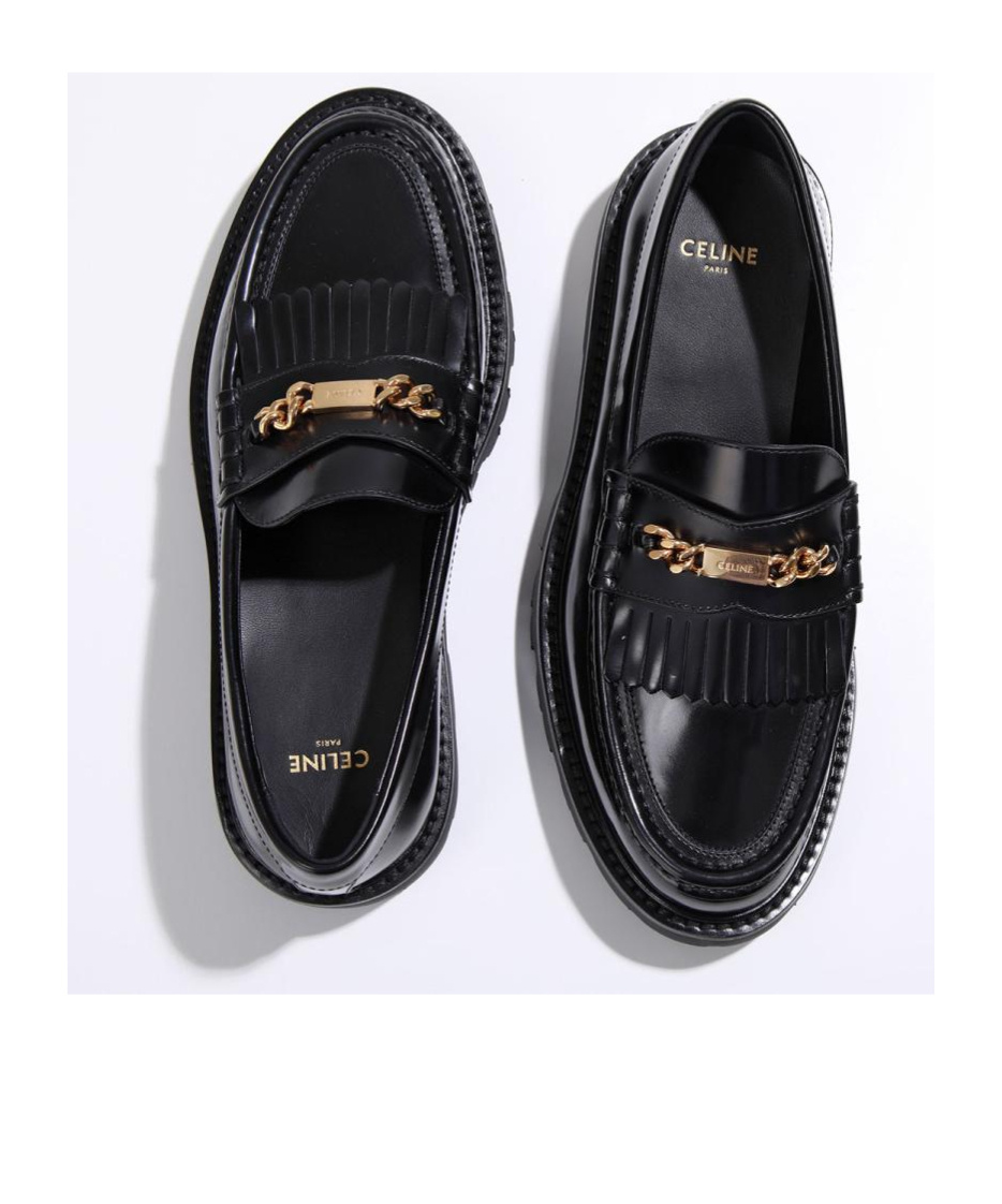 Celine Round-headed Love Shoes In Black
