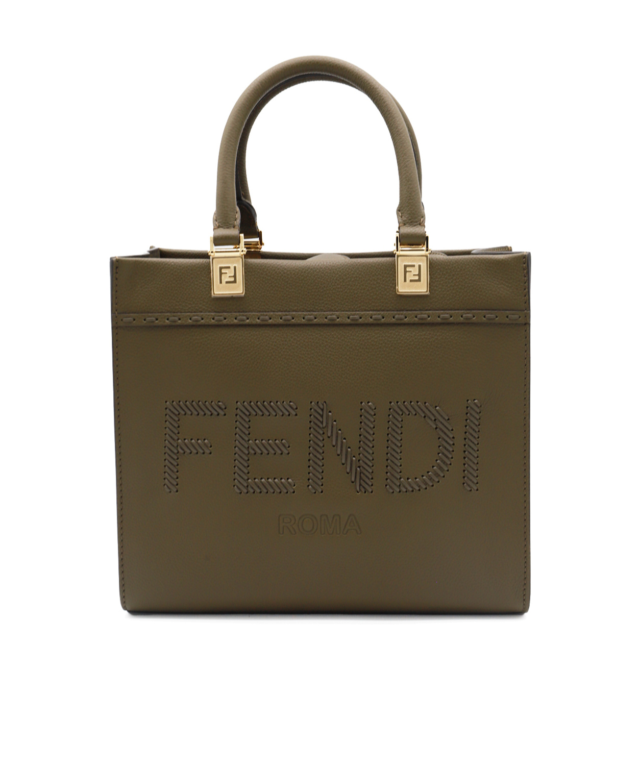 FENDI SUNSHINE LEATHER TOTE BAG