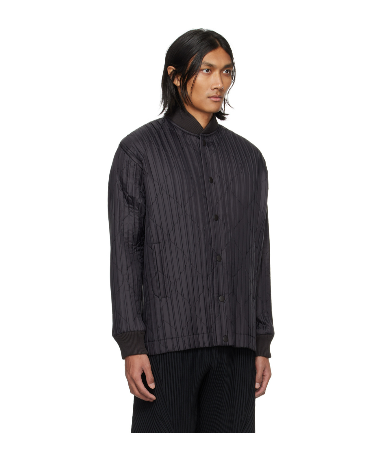 ISSEY MIYAKE PADDED PLEATS BOMBER JACKET