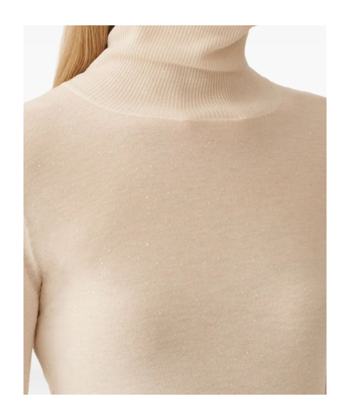 Fabiana Filippi Sequin Embellishment Wool Turtleneck Sweater In Pink
