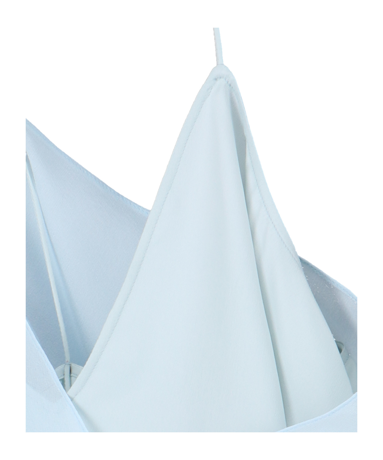 Givenchy Light Blue Silk Blouse With Back Slit In Blue