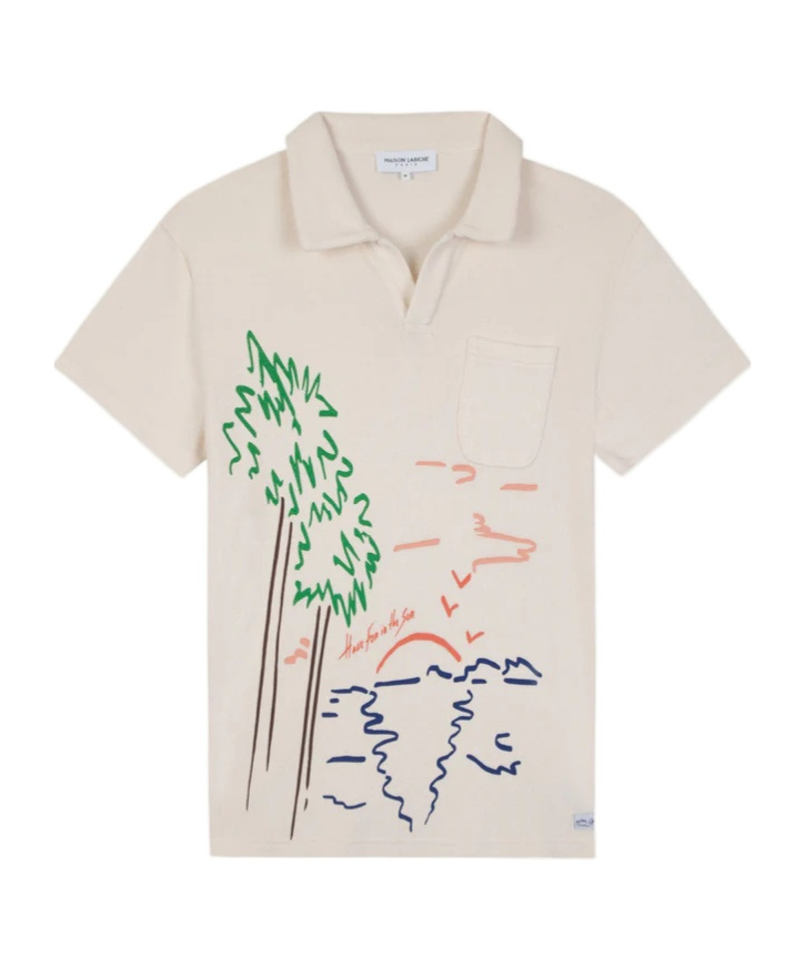 Shop Maison Labiche Terrycloth Monclar Polo In White