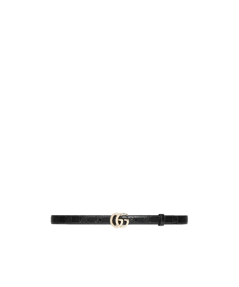 Gucci Gg Milano Series Narrow Belt In Black