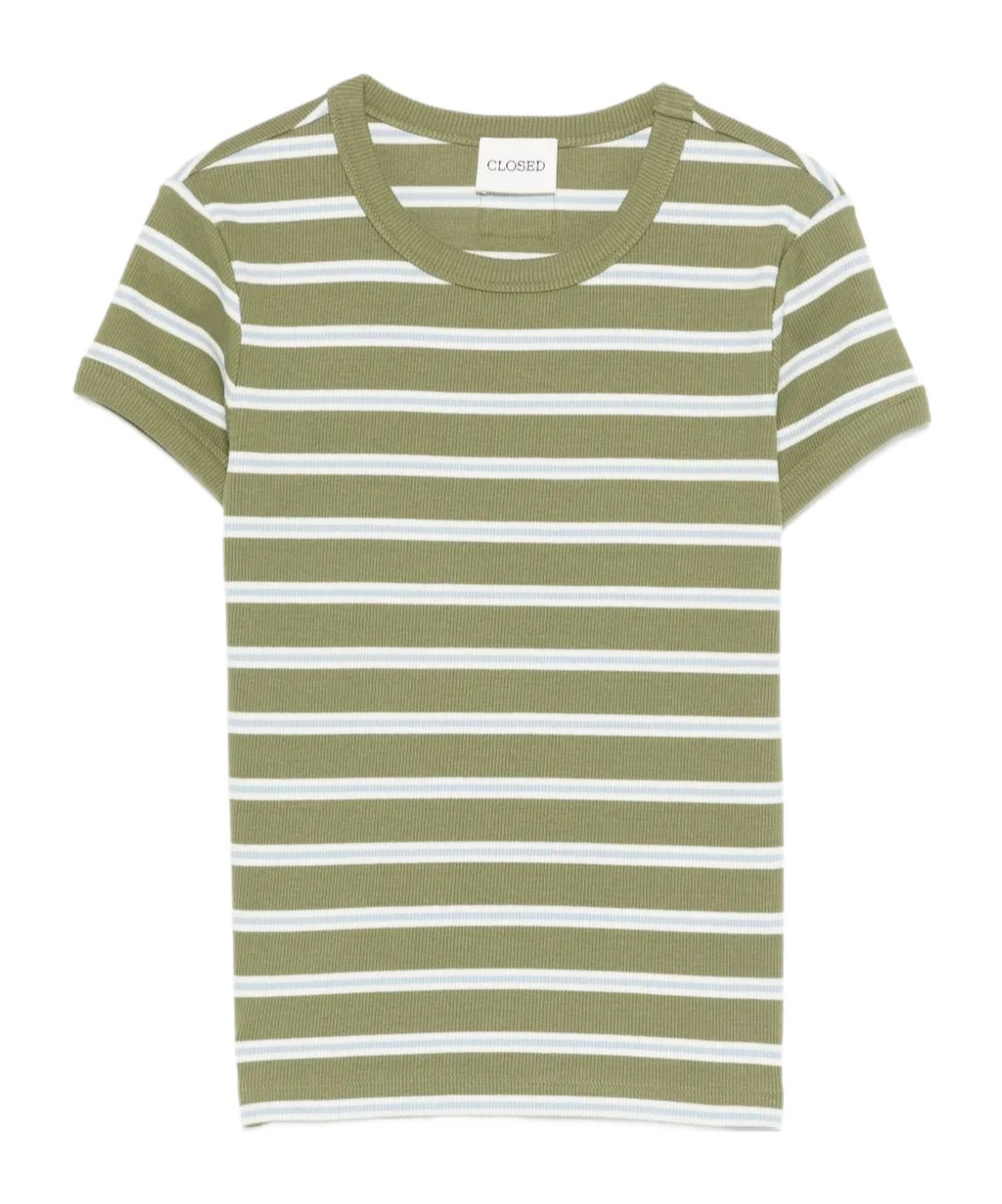 Closed Striped T-shirt In Green