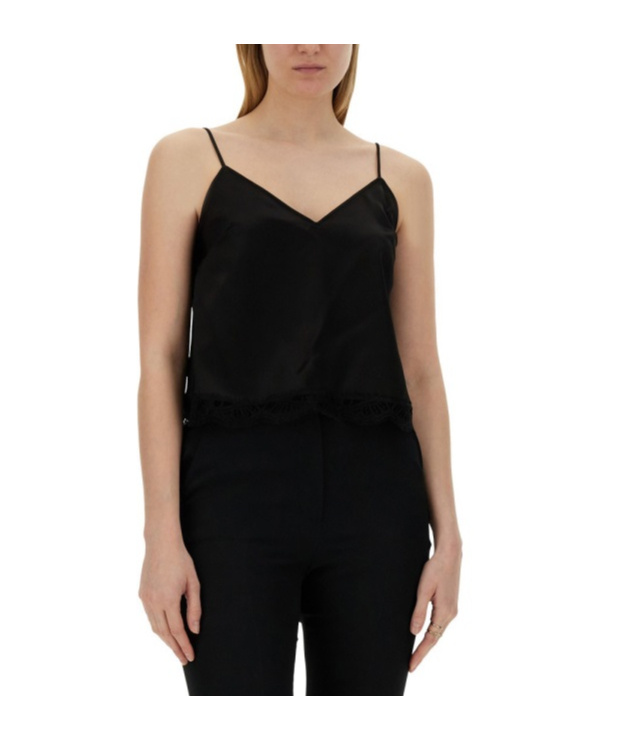Alexander Mcqueen Alexander Mc Queen Top With Thin Straps In Black
