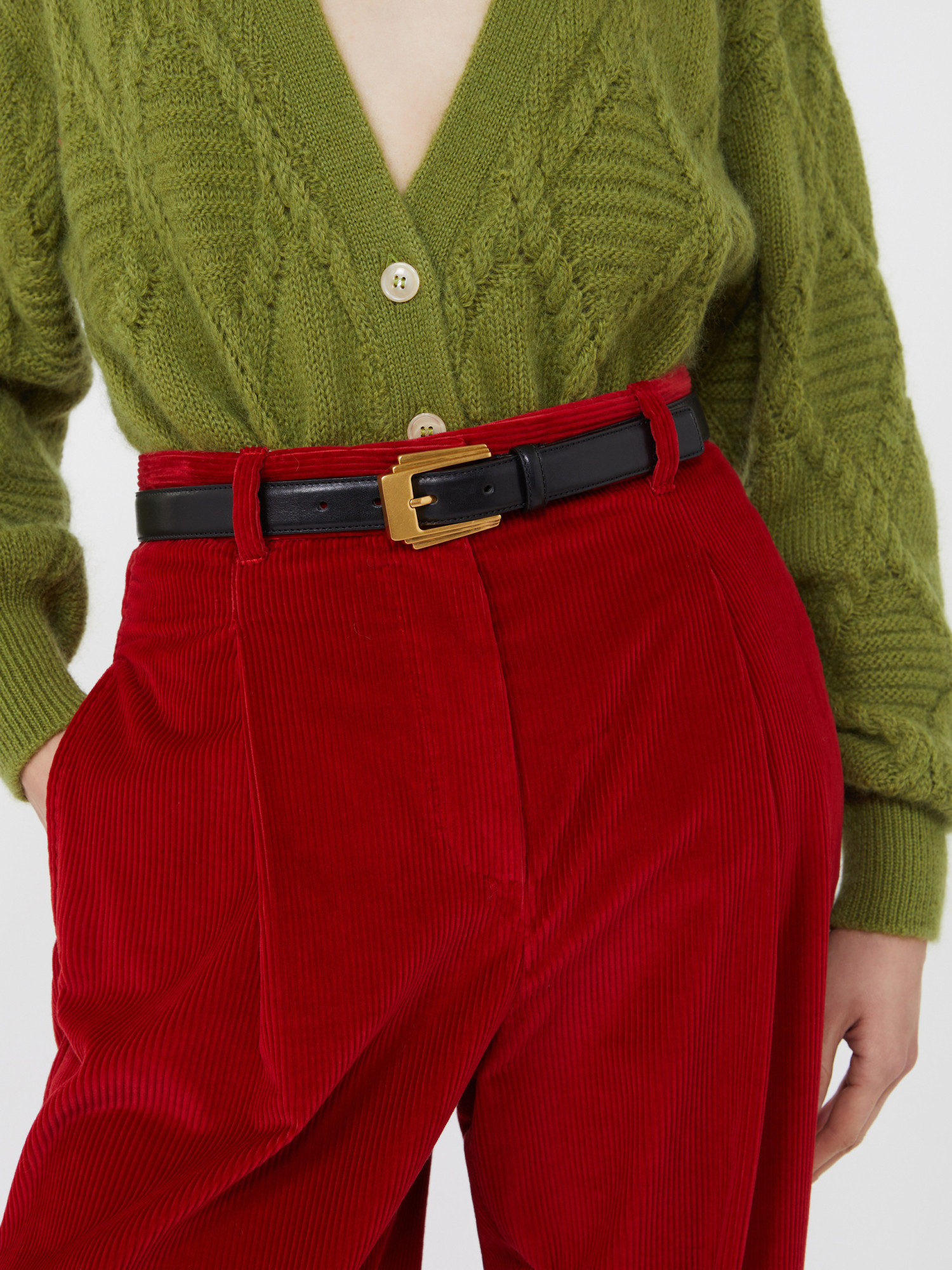 Weekend Max Mara Leather Belt In Black