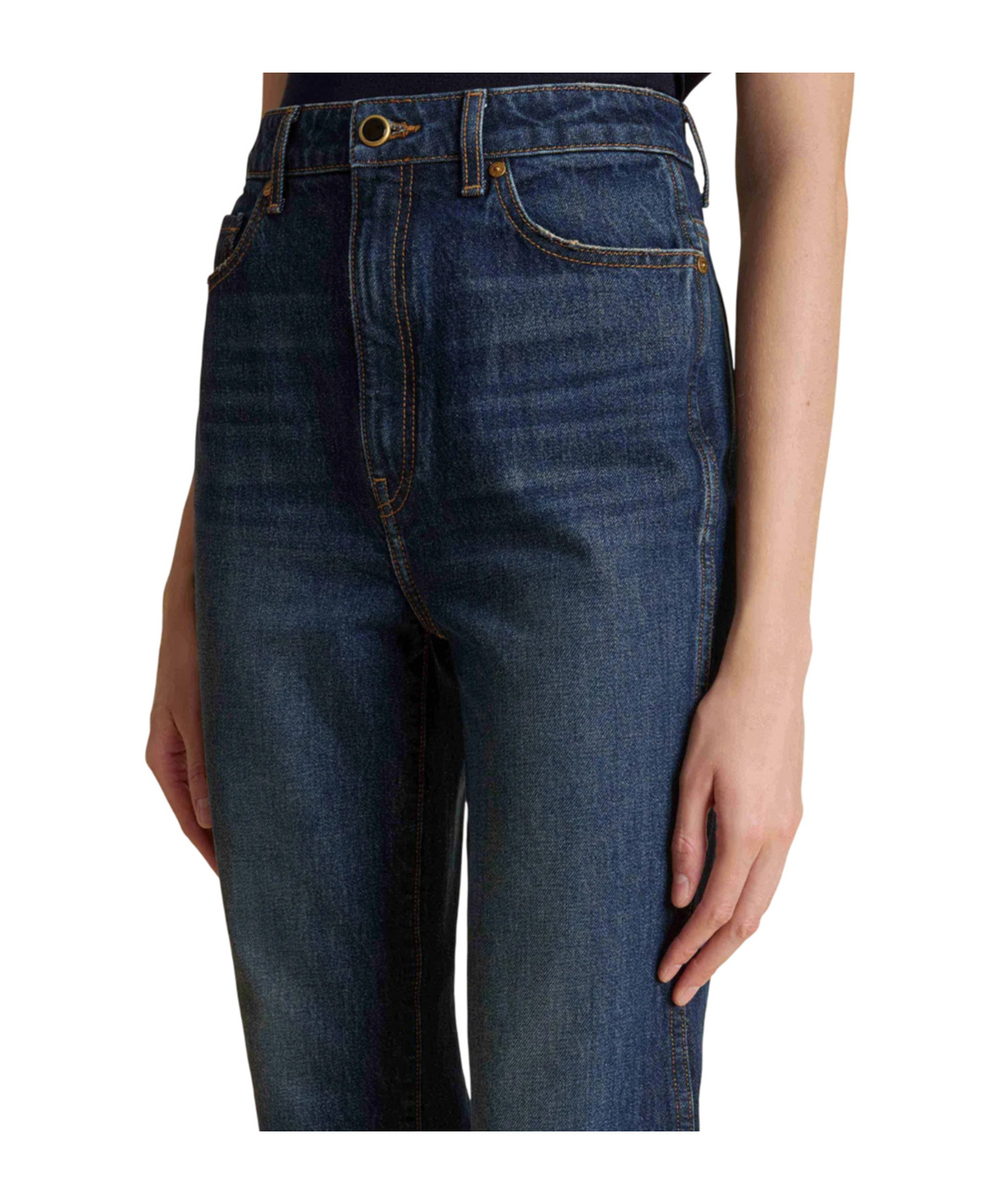 Khaite Danielle Stretch Jeans In Black