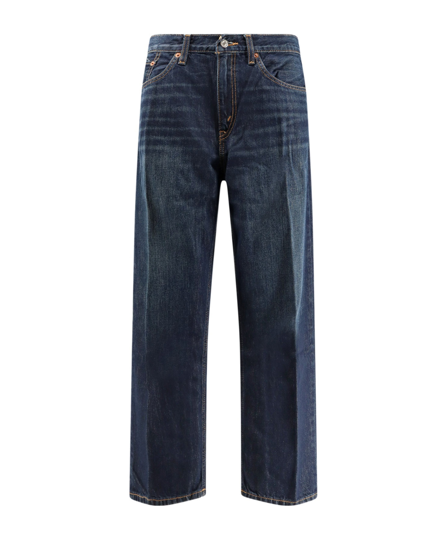 Re/done Denim Trousers With Belt Loops In Blue