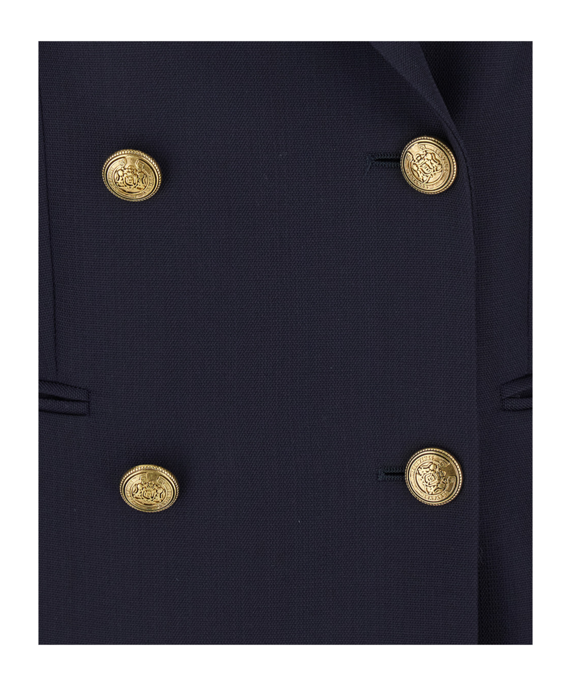 The Seafarer Betty Blue Jacket With Shoulder Pads And Metallic Buttons In Virgin Wool Woman In Black