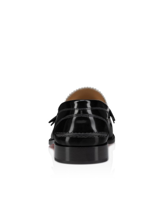 Christian Louboutin Panelled Slip-on Loafers In Black
