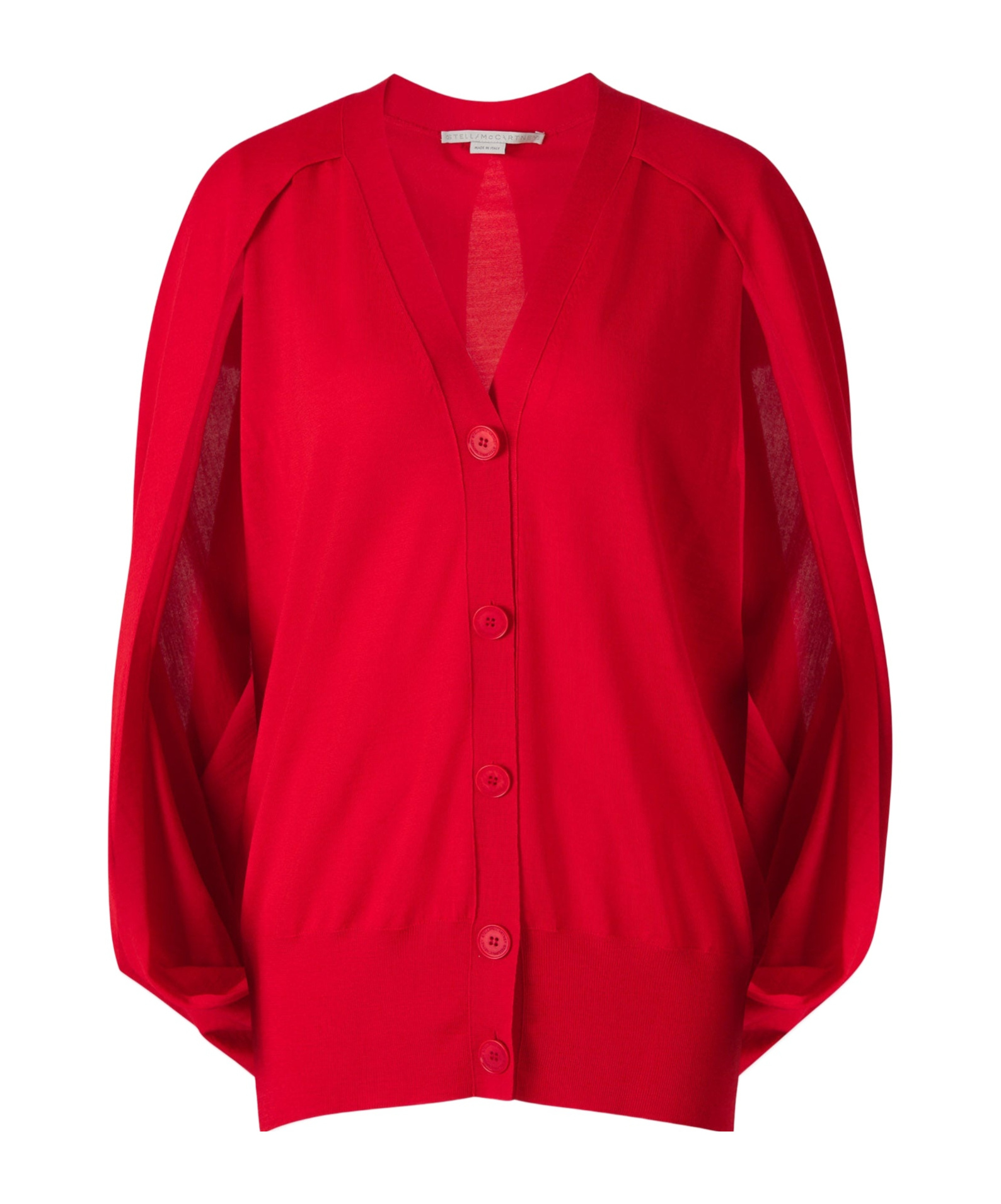 Stella Mccartney Long-sleeved Cardigan In Red
