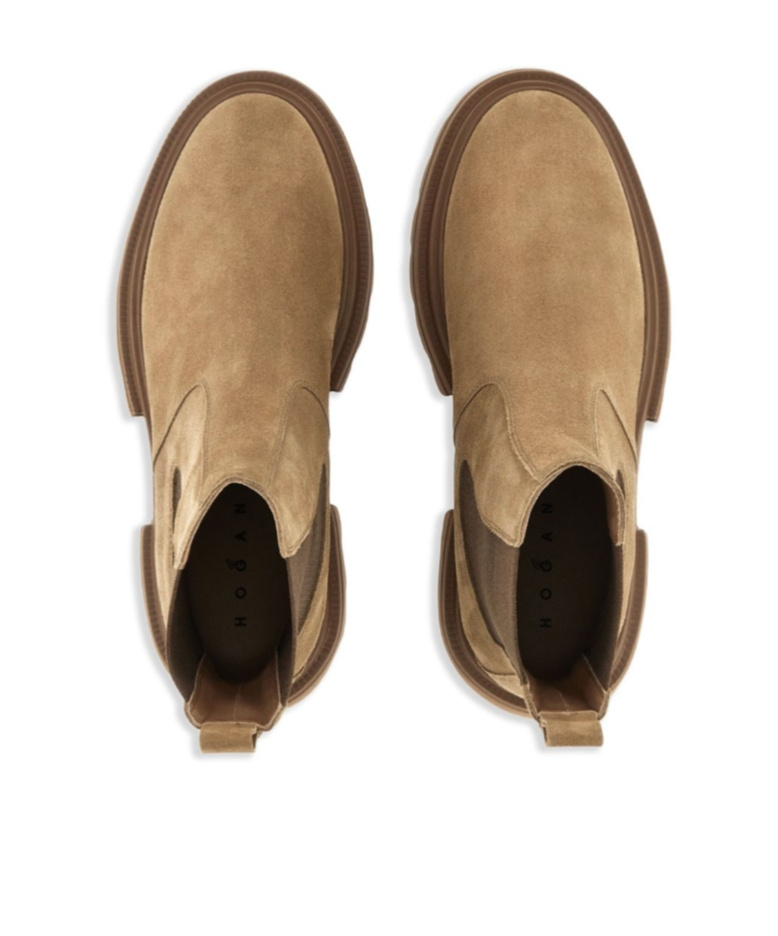 Hogan Elastic Panels Rubber Sole In Brown