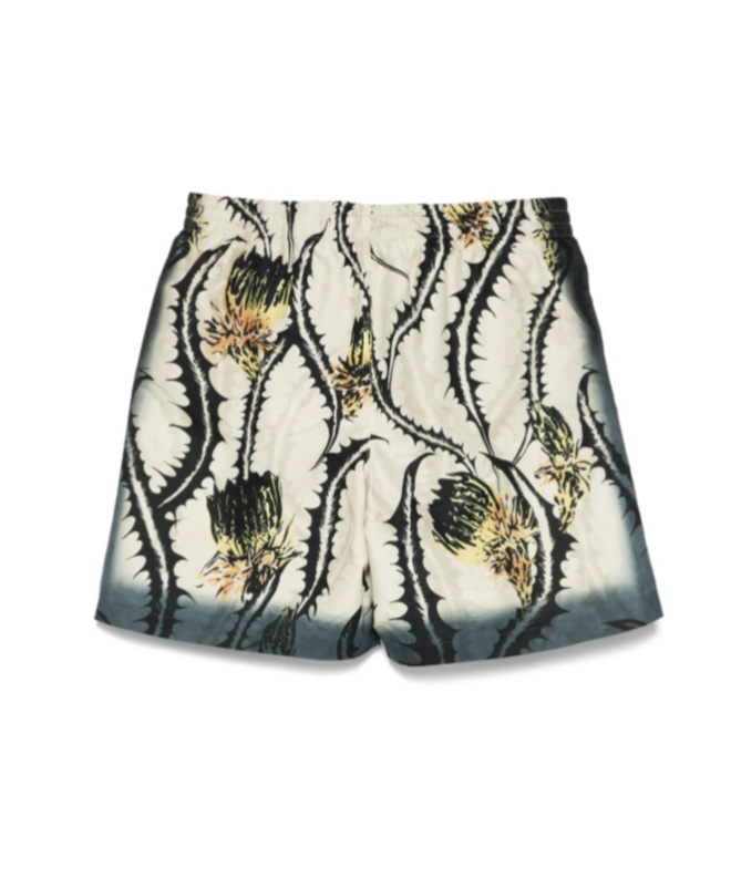Dries Van Noten Printed Drawstring Swimming Trunks In Multicolor