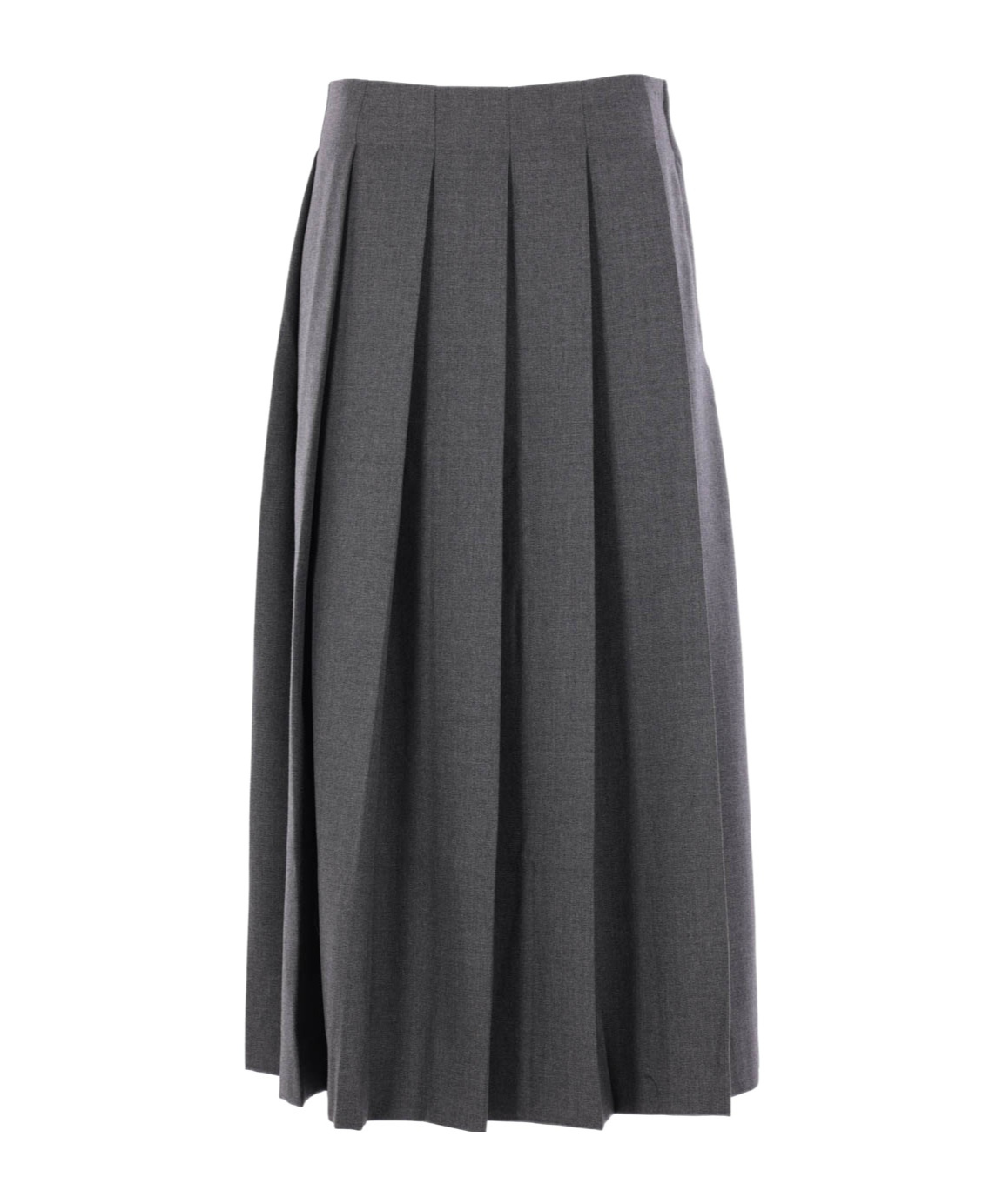 Vaquera Pleated Midi Skirt In Gray