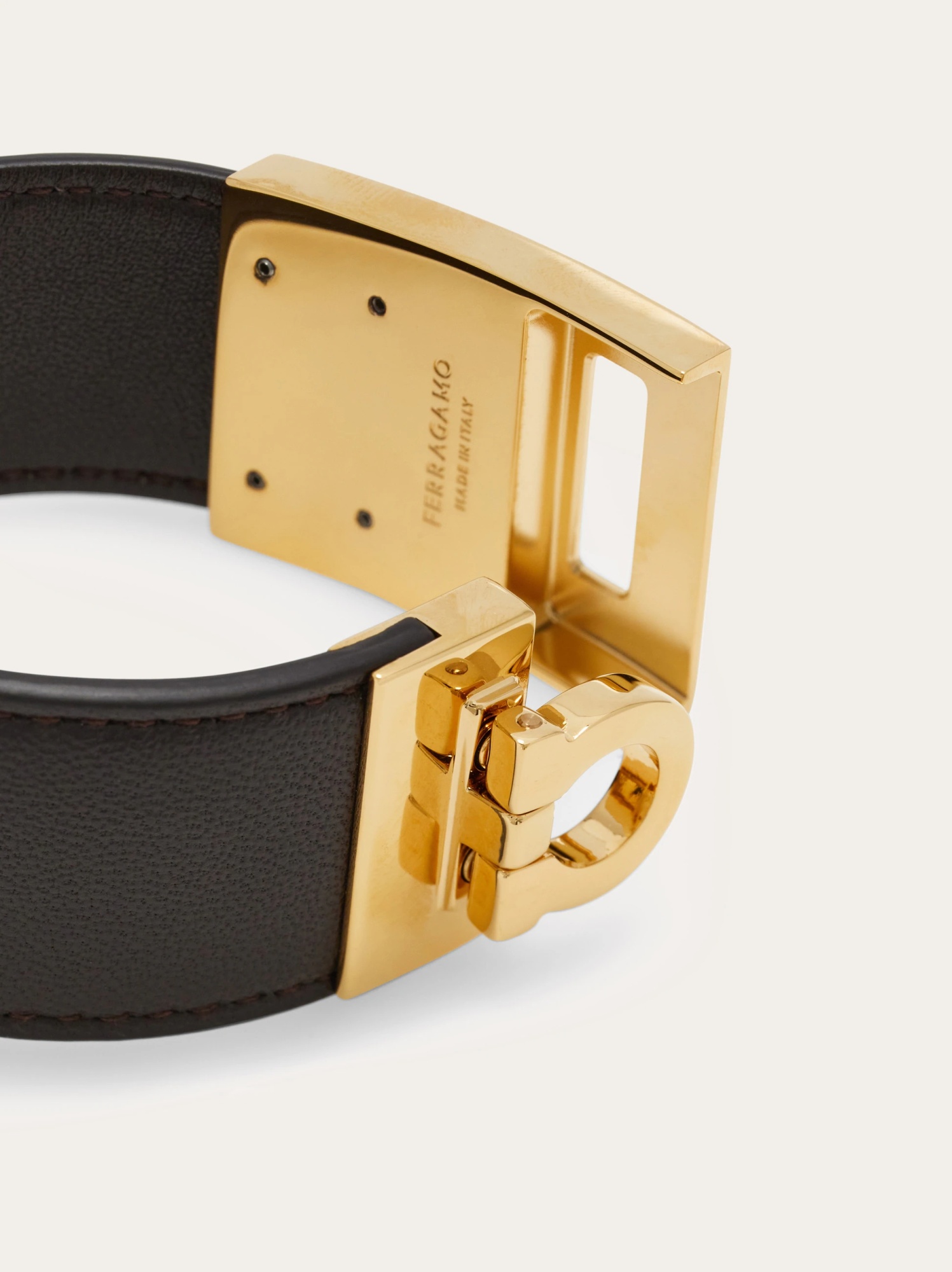 Ferragamo Gancini Clasp Bracelet In Yellow