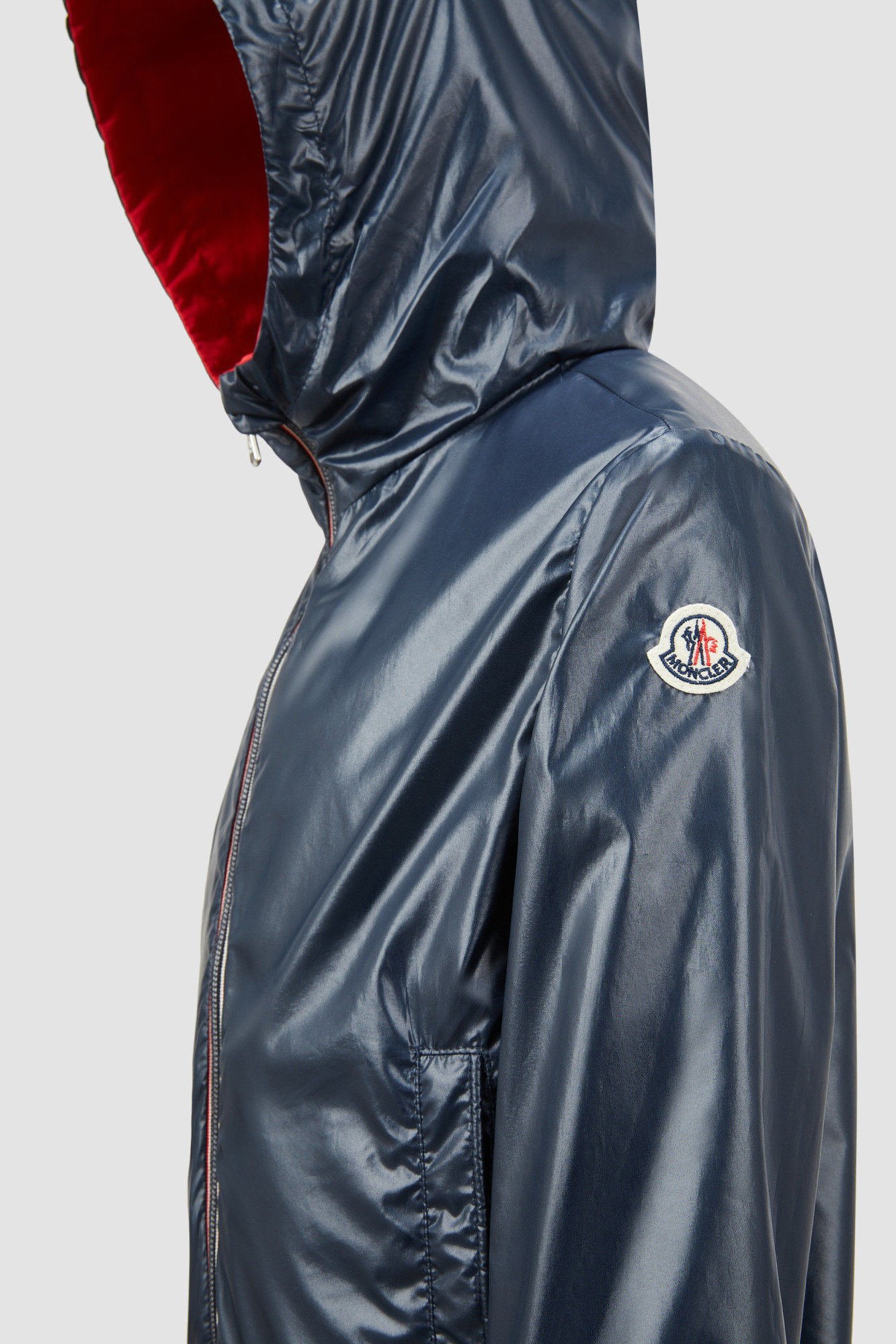Moncler Olchard Reversible Hooded Jacket In Red