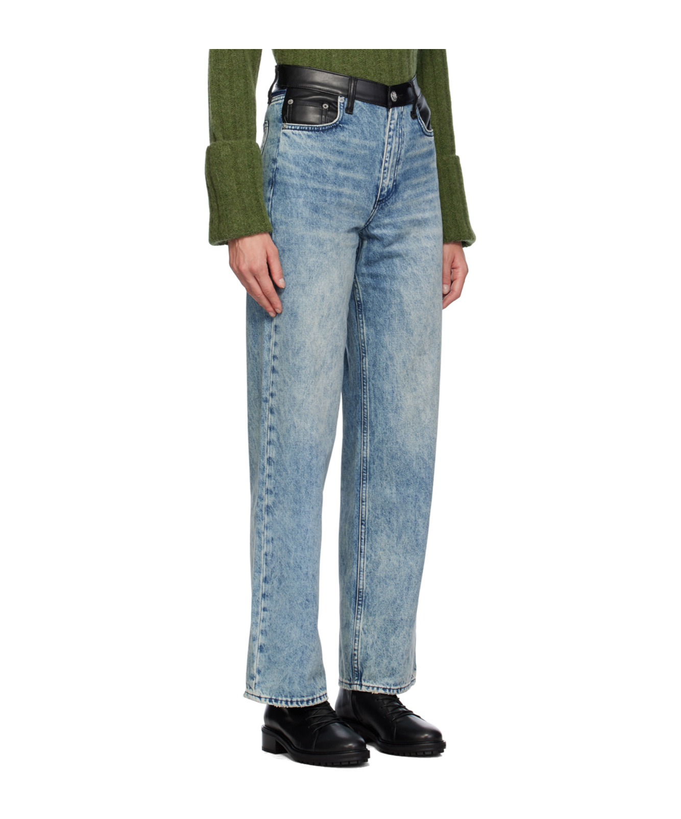 Rag & Bone High-waisted Five-bag Jeans In Gray