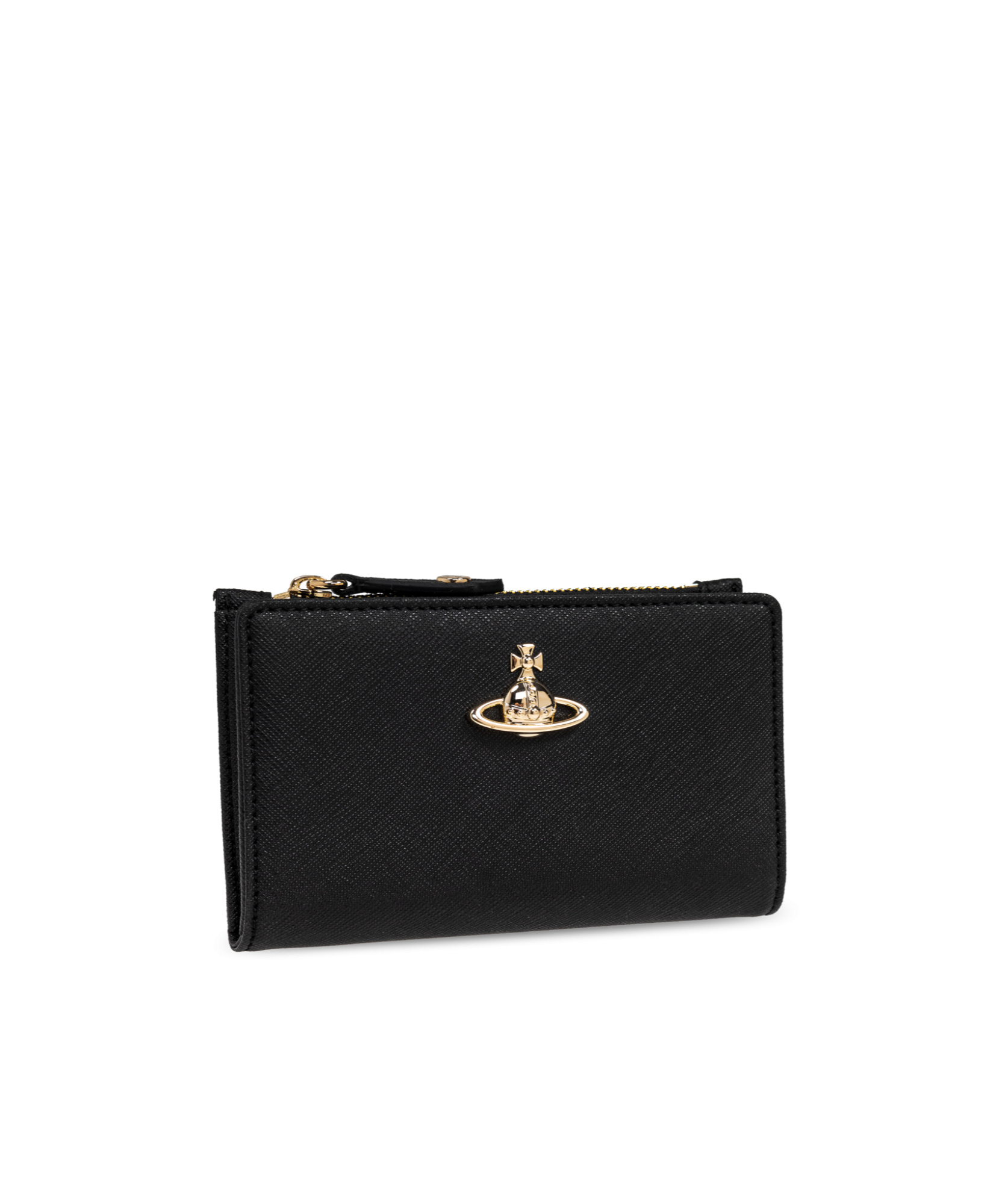 Vivienne Westwood Slim Flap Card Holder Faux Leather Black One Size Women In Black