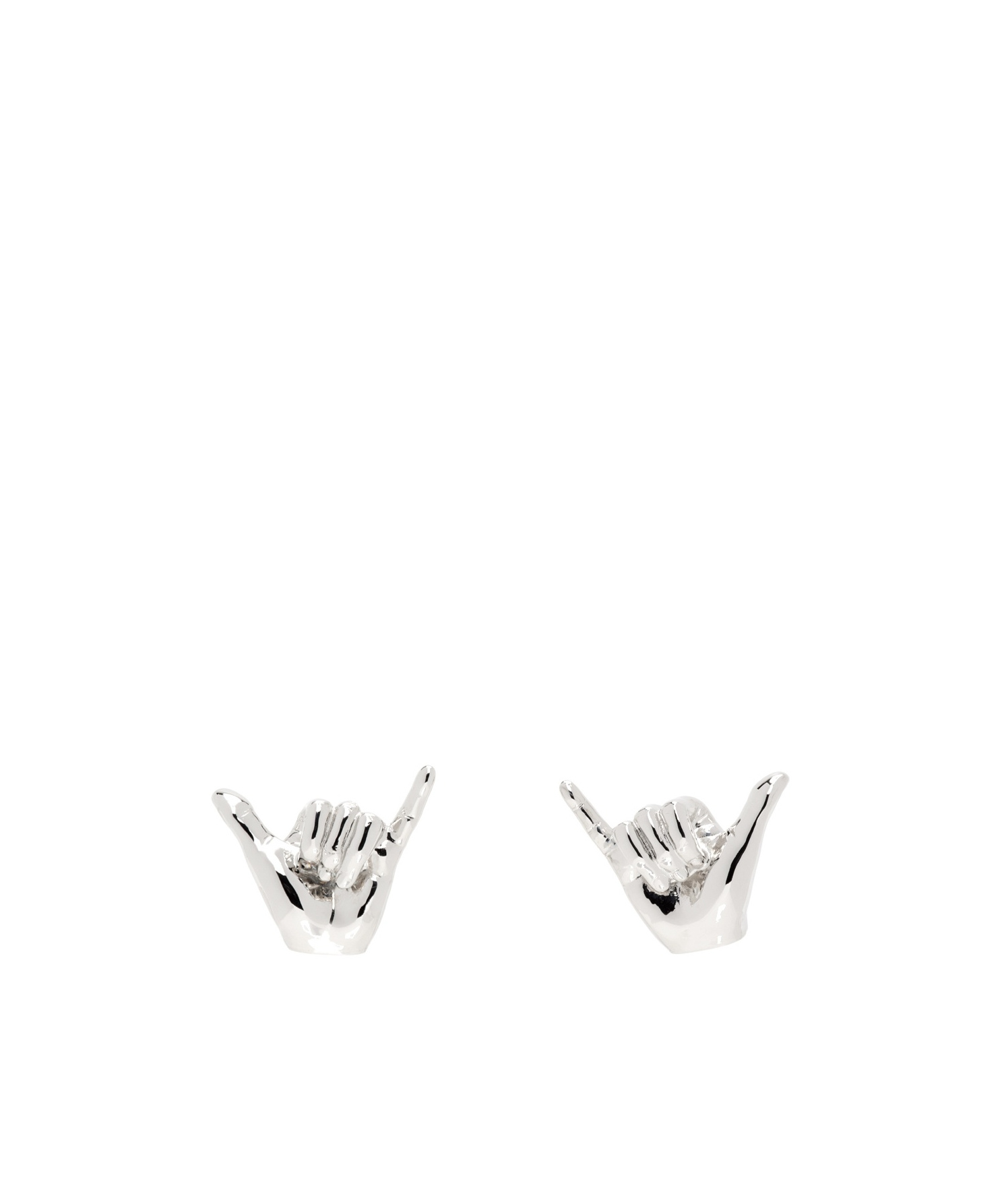 Y/project Mini Shaka Earrings In White