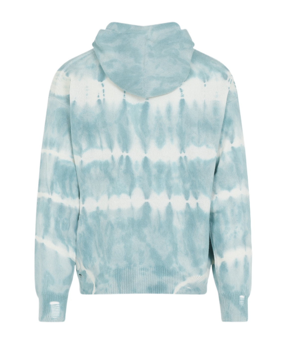Amiri Tie-dye Distressed Hoodie In Blue