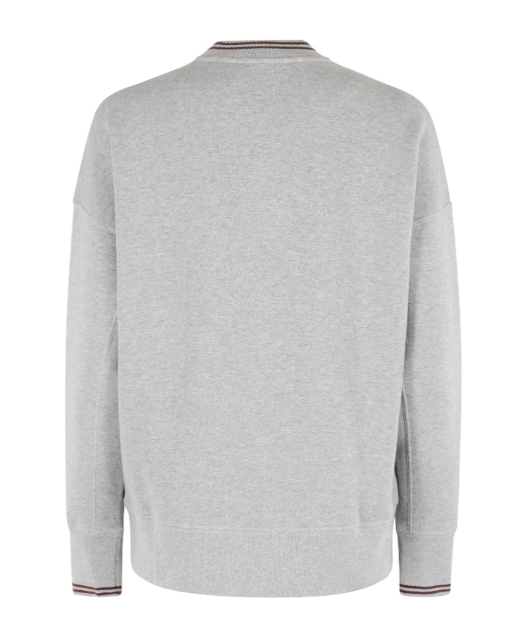 Autry Classic Circle Neck Sweatshirt With Bold Logo Detail In Gray