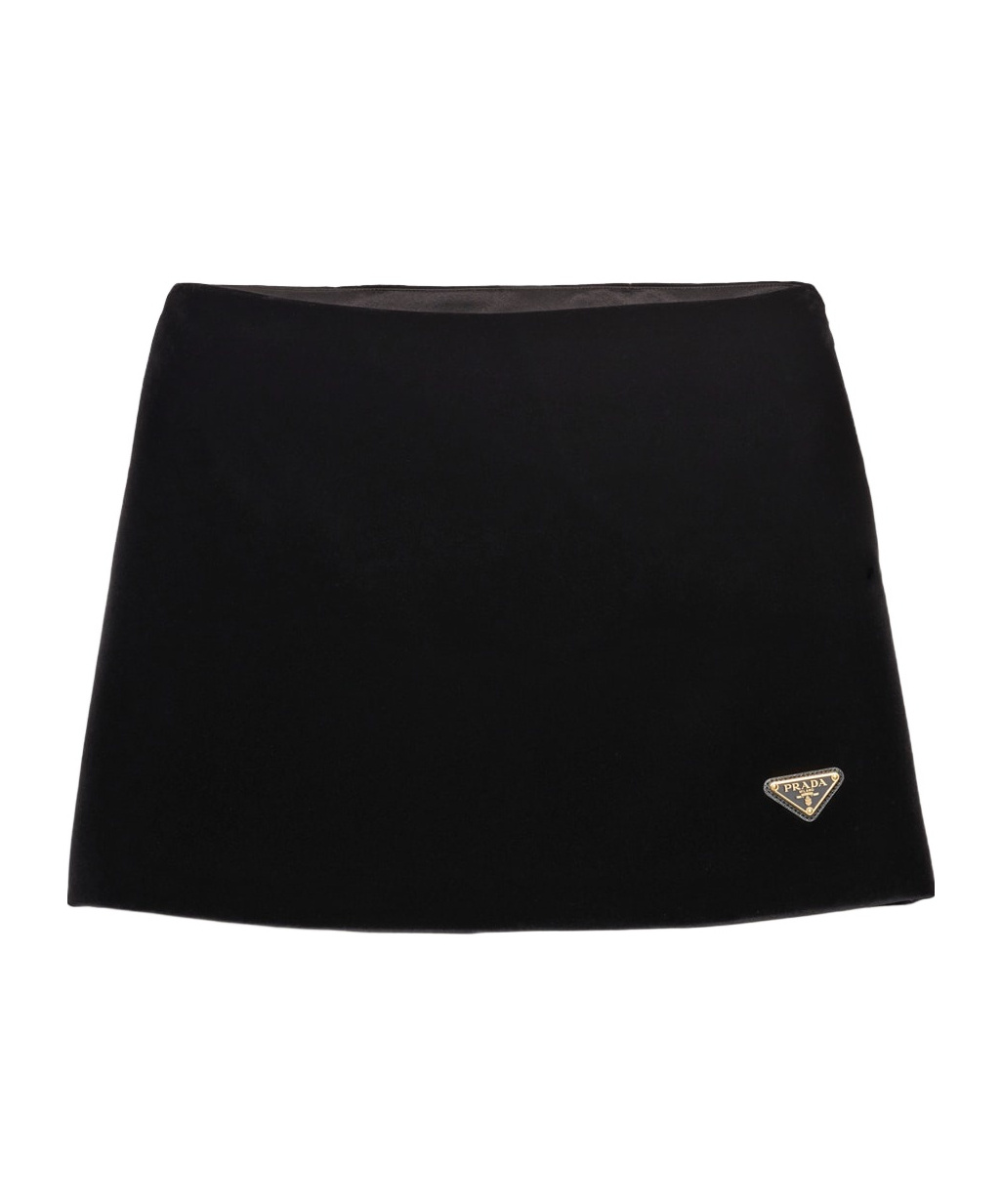 Prada Logo Mini Skirt In Black