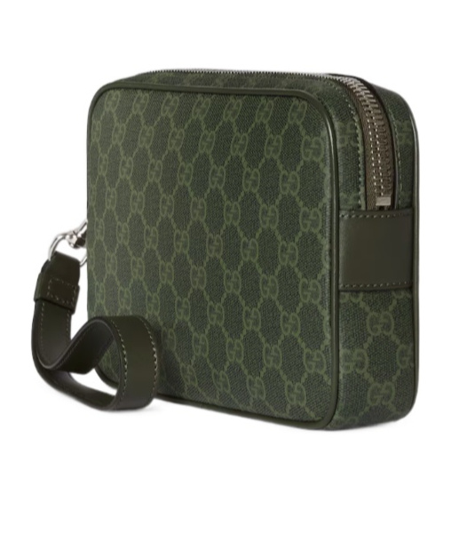 Gucci Gg Monogram Small Pouch In Green