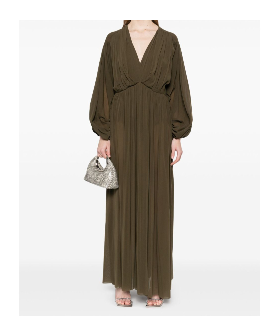 Philosophy Di Lorenzo Serafini V Neck Maxi Dress In Green