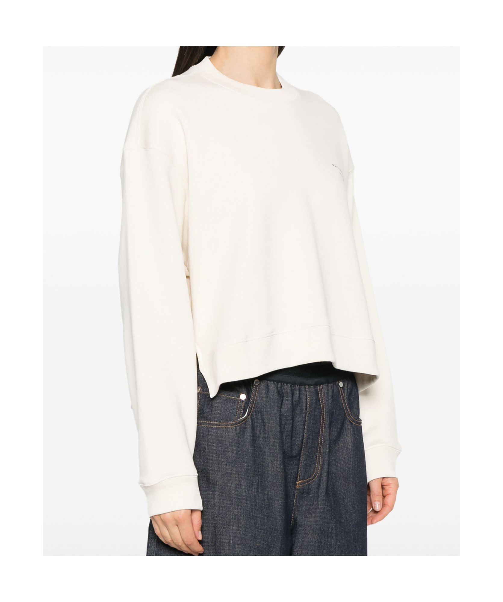 Shop Philosophy Di Lorenzo Serafini Logo-print Sweatshirt In White