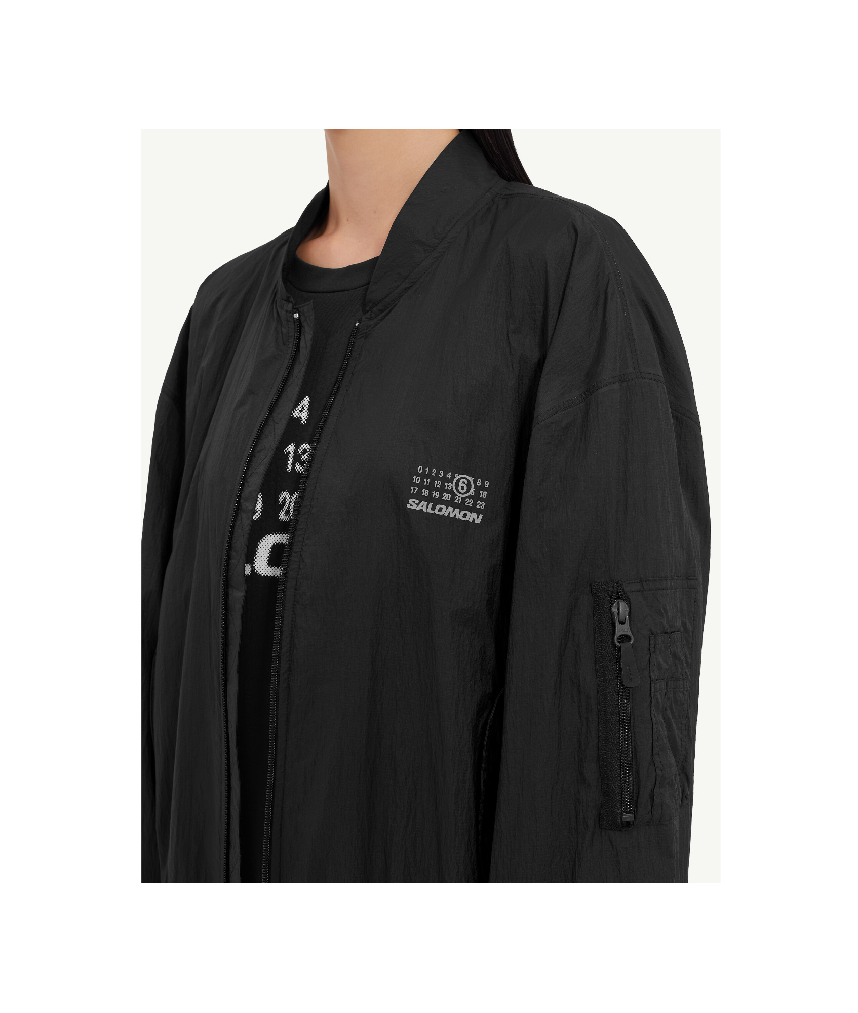 Shop Mm6 Maison Margiela Sports Jacket In Black