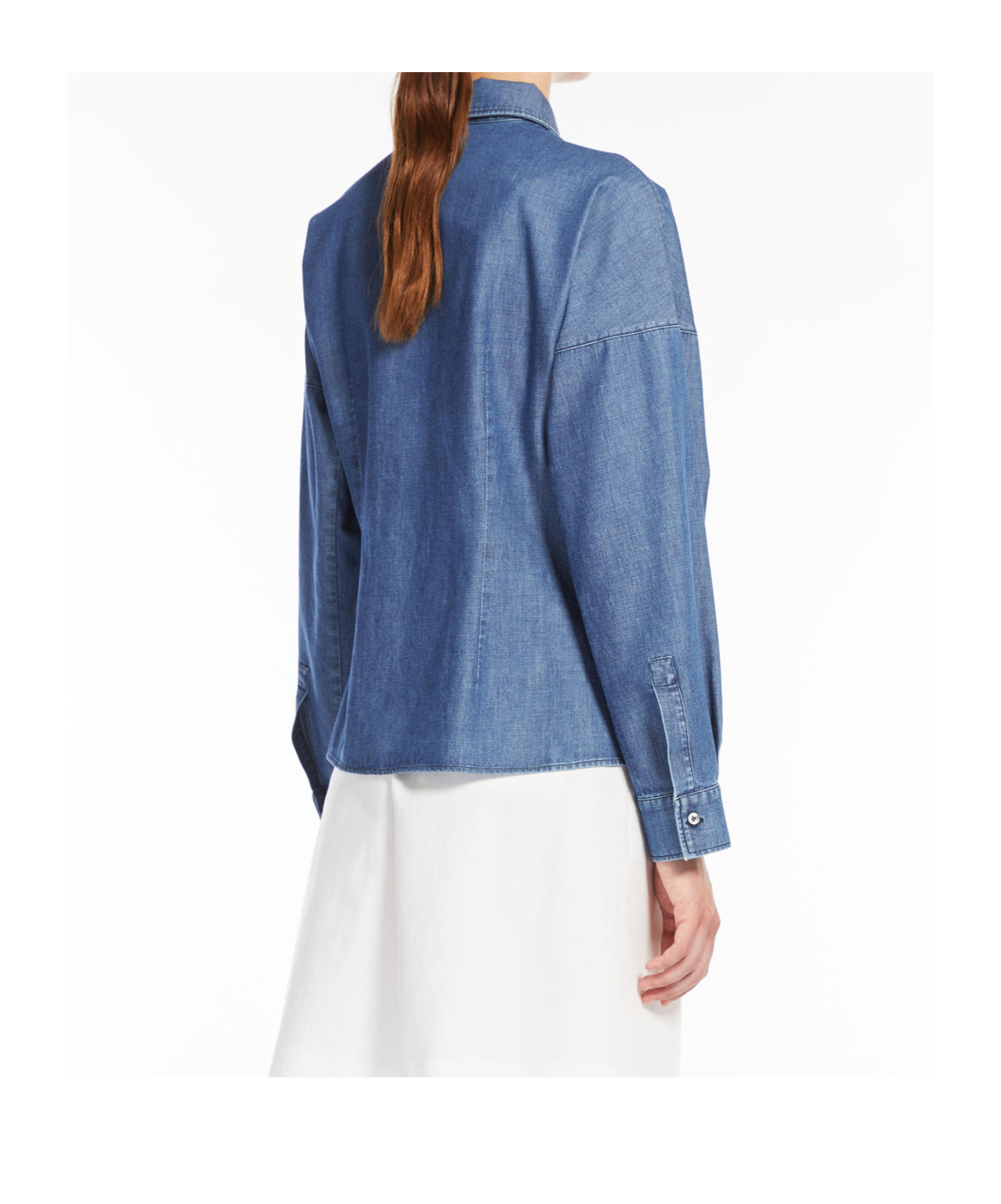 Weekend Max Mara Lapel Long-sleeved Shirt In Blue
