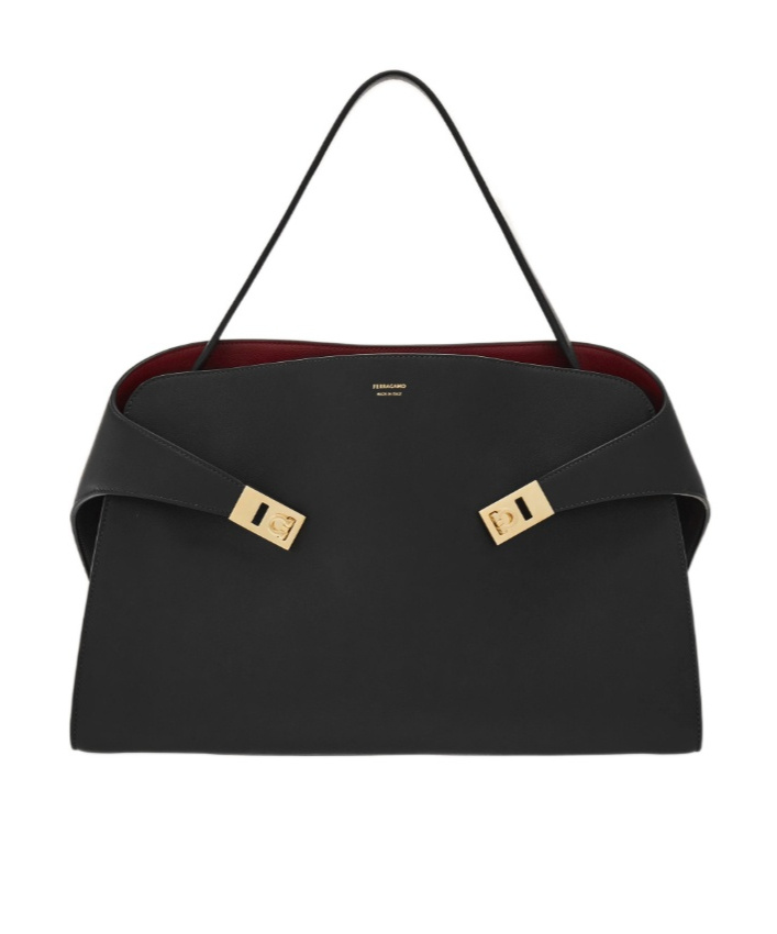 FERRAGAMO HUG SOFT TWO-COLOR SHOULDER BAG