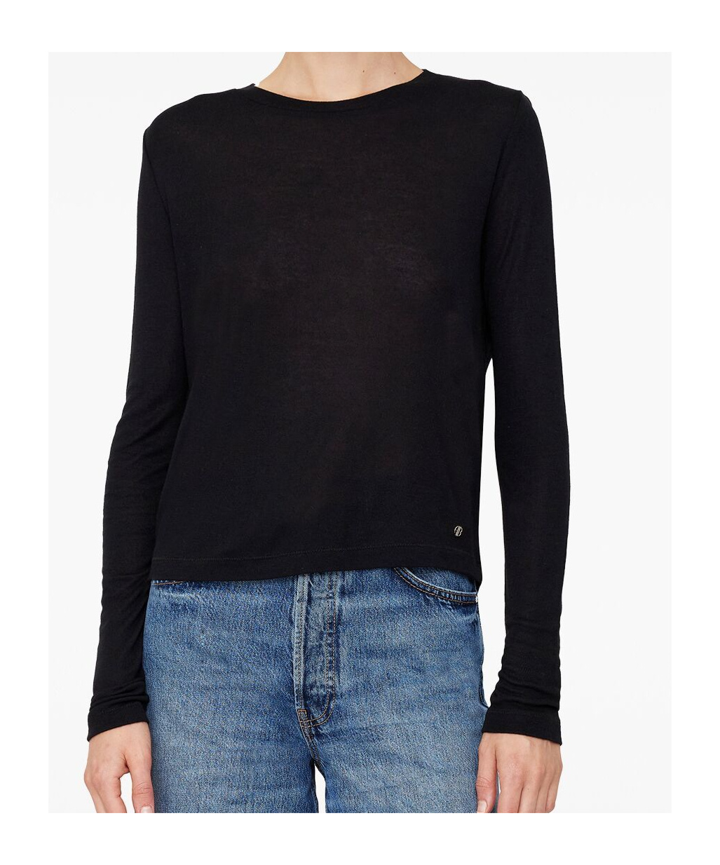Shop Anine Bing Amani T-shirt In Black