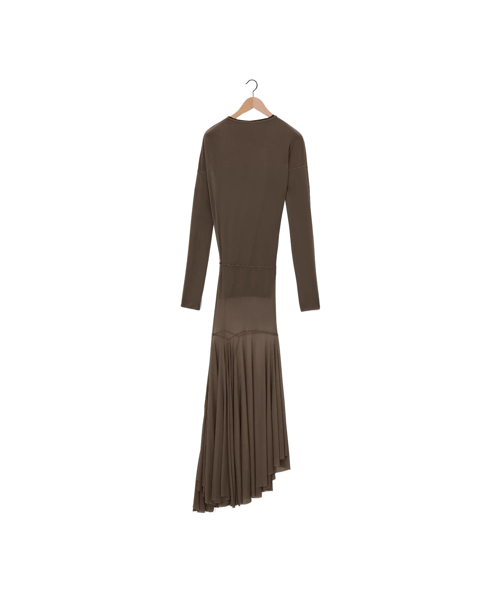 Lemaire Long-sleeved Dress In Brown