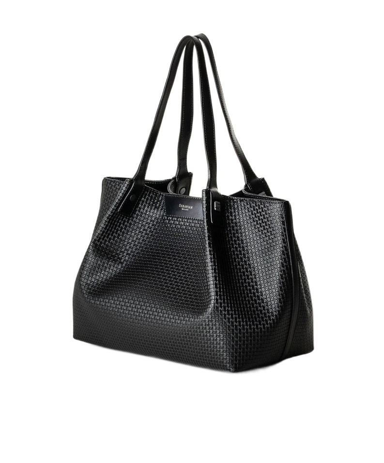 Serapian Double-handle Handbag In Black